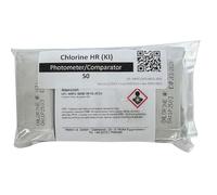 Chlorine HR (IA) Réactif en poudre pour photomètre PoolLab 2.0 - Réactif de mesure de la chlorine HR (5-200 mg/l (ppm)) - Durée de vie : 2 ans - 50 oreillers en poudre (TbsCHKIP50)