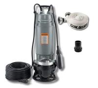 CHM GmbH Magnum 4500 Pompe à eaux usées H.max 20 m, 30 000 l/h avec tuyau en C de 20 m pour particules jusqu'à 30 mm