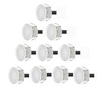 CHNXU LED Spot Encastrable Extérieur Ø30mm DC12V Blanc Chaud Mini Spot Encastré IP67 Étanche Spots à Encastrer Extérieur pour Jardin Terrasse Escalier Deck en Bois Patio Décoration (10 kit)