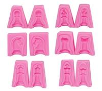 Chocolate & Fondant Molds, 3D Chess Silicone, 6 Pack, Silicone Chocolate Molds