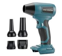 Choerinton Souffleur à feuilles sans fil compatible avec batterie 18 V, vitesse variable, mini souffleur électrique portatif avec 5 accessoires pour le nettoyage de terrasse, l'entretien de la pelouse