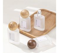 [Choix populaire] 1 pièce, Bouteille de recharge de parfum de style minimaliste de 30 ml, avec bouchon en bois, en verre, avec vaporisateur, convient pour le parfum personnalisé, le Nouvel An, Noël, l