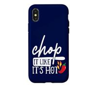 Chop It Like Its Hot Pepper Costume Humoristique de Chef Humoristique Coque pour iPhone X/XS