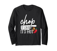 Chop It Like Its Hot Pepper Costume Humoristique de Chef Humoristique Manche Longue