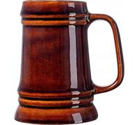 Chope à bière - 500 ml - Grès - Lot de 2 - e FCM - Marron