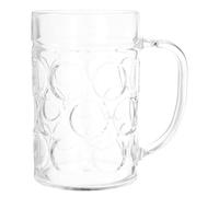 Chope à Bière en Acrylique Transparent 500ml avec Poignée | Gobelet Incassable Polyvalent, pour Cocktails, Café ou Boissons Lors de Réceptions à Domicile, Hôtels et Services Traiteur