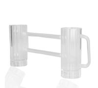 Chope à Bière En Verre Acrylique, Chope de bière, Chopes à Bières Congelée 430 Ml/14,5 Oz Pour Congélateur, Chopes à Bières Transparente Verre à Bièress Double Joint Avec Poignée Pour Compétition