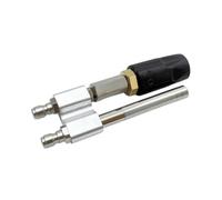 Chosertory Buse de Pulvérisation Réglable Lance Double Tête de Jet Réglable de Projection Embout Haute Pression INOX Anticorrosion Connecteur en Laiton Prise, Acier Inoxydable 3-7GPM-3.00-3.00