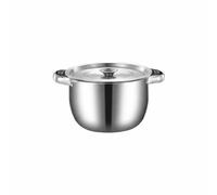 Chosertory Casserole Huile Acier Inoxydable Récipient Passoire Filtration Poignée Couvercle Stockage Lard Polyvalent Convient à, 3L