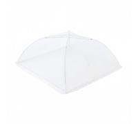 Chosertory Housse Anti-poussière Cloche de Protection Alimentaire Pliable Tissu Maille Facile à Nettoyer Convient au Service en, 18 Pouces Environ 48 48cm, Dentelle Blanche