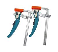 Chosertory Lot de 2 Serre-joints à Cliquet En Métal avec Barre Réglable, Mécanisme de Déverrouillage Agile et Serrage Stable, Adaptés Aux Guides Cor, 2 pièces