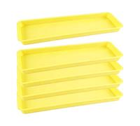 Chosertory Lot de 5 Plateaux Rectangulaires en PP pour Plantes, Soucoupes de Drainage, Accessoires de Jardin Portables, Utiles pour, Jaune