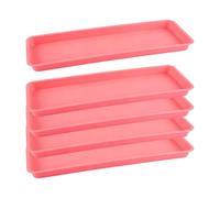 Chosertory Lot de 5 Plateaux Rectangulaires en PP pour Plantes, Soucoupes de Drainage, Accessoires de Jardin Portables, Utiles pour, Rose
