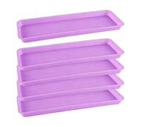 Chosertory Lot de 5 Plateaux Rectangulaires en PP pour Plantes, Soucoupes de Drainage, Accessoires de Jardin Portables, Utiles pour, Violet