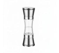 Chosertory Moulin à Poivre Manuel Céramique Intégré Corps Verre Solide Fini Métal Inoxydable Couvercle Anti-poussière Adapté Cuisine Table Repas Familial Utilisation Maison, Ss Double