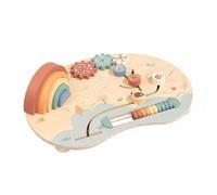 Chosertory Tableau d'apprentissage Enfant Table de Jeu Planche d'Activité Jouet Éducatif Perles en Bords Lissés Autonomie Concentration Adapté aux Tout-Petits, Arc-en-Ciel
