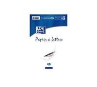 Oxford Bloc de correspondance 23524 A4 210 x 297 mm Papier vélin supérieur 80 g Blanc 50 feuilles