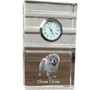 Chow-chow - horloge en verre avec photo, photo de chien en cristal, horloge sur pied personnalisée pour bureau de la marque Art-Dog