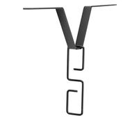 Chrees Chaîne de pluie avec crochet en V, tube de vidange en fer noir, adaptateur, cintre, collecteur d'eau, clip de gouttière avec ajustement universel pour l'extérieur