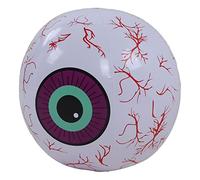 Chrees Globe Oculaire Gonflable d'halloween, Décoration de Cour Extérieure en PVC avec Télécommande LED, pour Jardin de Fête de Maison Hantée (Globe oculaire Violet)