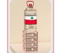 Chrees Grande capacité - Petit organiseur de tiroirs avec poignée en forme de lapin - En plastique transparent à plusieurs niveaux - Pour livres, stylos, bureau - Boîte de rangement avec poignée de