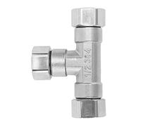 Chrees Joint de tuyau d'eau en acier inoxydable 3 - Raccord en T G1/2, raccord étanche, convient pour l'eau et le gaz (filetage femelle)