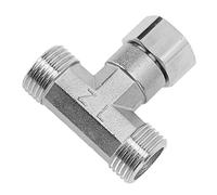 Chrees Joint de tuyau d'eau en acier inoxydable 3 - Raccord en T G1/2, raccord étanche, convient pour l'eau et le gaz (filetage femelle moyen)