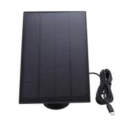 Chrees Panneau solaire pour sonnette de porte, chargeur de panneau solaire 8 W avec adaptateur de type C pour caméra Stick up ou appareil photo et appareils Micro USB (noir)