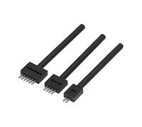 Chrees Petite pointe ronde avec poignée lisse - Outil de perforation en cuir avec espacement de 2, 4, 6 mm pour artisanat en cuir, construction en acier au carbone pour une utilisation durable (point
