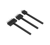 Chrees Petite pointe ronde avec poignée lisse - Outil de perforation en cuir avec espacement de 2, 4, 6 mm pour artisanat en cuir, construction en acier au carbone pour une utilisation durable (point