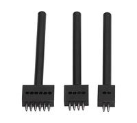 Chrees Petite pointe ronde avec poignée lisse - Outil de perforation en cuir avec espacement de 2, 4, 6 mm pour artisanat en cuir, construction en acier au carbone pour une utilisation durable (point