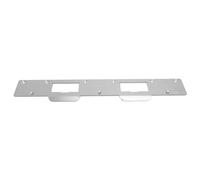 Chrees Plaque de butée de porte à double trous en acier renforcé - Installation facile - Pour centre de trou de 13,7 à 15,2 cm (blanc)