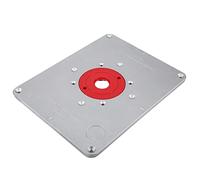 Chrees Plateau d'insertion de table de routeur, planche à bascule, travail du bois avec panneau en alliage d'aluminium et routeur en plastique - Anneau d'insertion pour perçage de précision et