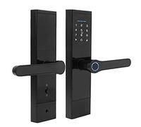 Chrees Serrure de Porte Intelligente avec Empreinte Digitale, Carte IC, | Alliage de Zinc, Mot de Passe Anti-, Alimentation de Secours USB, Prend en Charge 110 Empreintes Digitales, 300