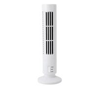 Chrees Ventilateur de Bureau sans Pales, Tour USB sans Feuilles, Refroidissement Silencieux avec 2 Vitesses, Grille 3D, pour Bureau, Chambre à Coucher, Maison (Blanc)