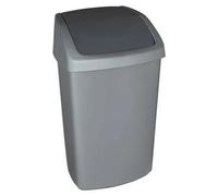 CHREVER - Poubelle Curver Swing 50 litres argent | 3 pièces