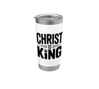 Christ is King Faithful Croyant Christian Gobelet isotherme en acier inoxydable double paroi