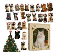 Christmas Calendar Advent, Acrylic Ornament Countdown Calendar (Cat Lovers) | Calendrier Compte Rebours De Noël Avec 24 Pendentifs Mignons, Pour Amoureux Chats, Femmes, Et Collectionneurs