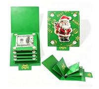 Christmas Carte Cadeau 3D Pop-Up, Enveloppe Père Noël | Surprise à Tirette en 5 Couches : Carton épais et solide, assemblage sans outil, idéal pour offrir de l’argent à Noël