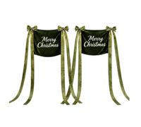 Christmas Chair Covers - 2 Pack Velvet Dining Seat Back Decorations