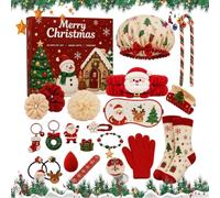 Christmas Countdown Calendar, 24 Day Girls Advent Gift Set with Bracelets