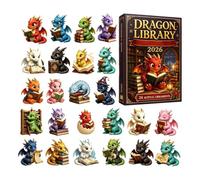 Christmas Countdown Calendar | 2D Flat Acrylic Dragon Theme Ornament | 24 Days Christmas Countdown Calendar For Holiday Birthday Vacation Gathering Party Travel