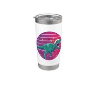 Christmas Dinosaur Santa Dino Festive T.Rex Holiday Chaos Gobelet isotherme en acier inoxydable double paroi