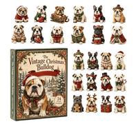 Christmas Dog Advent Calendars 2026, 2D Acrylic Mini Ornaments | 24 Days Countdown Calendar Hanging Dog Ornaments for Home Tree Wall Door Fireplace