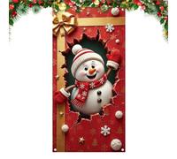 Christmas Door Banner - Santa Fabric Cover, Large Festive Entrance Decor | Santa Door Cover - Seasonal Welcome for Holiday Parties, Winter Gatherings | Large Fabric Hanging for Entryway Decoration