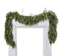 Christmas Garland, réaliste Green Pine Wreath Décoration, Hiver Garland Artificiel, Holiday Charm, Flexible and Reusable Festive Decor for Fireplace Nappe Tree Door, 59,05 pouces