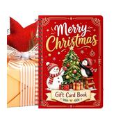 Christmas Gift Card Book - Spiral Bound, Cash Notes Holder Booklet | DIY Christmas Gift Book, Heavyweight Cardstock Paper | Spiral Bound Book For Dad Mom Coworker Teen Adult Youth Student Family