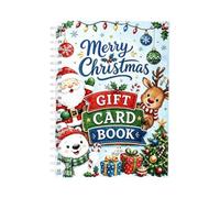 Christmas Gift Card Book Spiral - Bound Cash Notes Holder Booklet DIY Giftx | DIY Christmas Gift Book for Dad Mom Coworker Teen Adult | Youth Student Family Christmas Gift Card Book Spiral Bound Cash