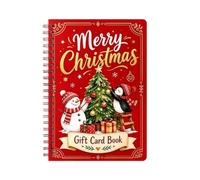 Christmas Gift Card Book Spiral - Bound Cash Notes Holder Booklet DIY Giftx | DIY Christmas Gift Book for Dad Mom Coworker Teen Adult | Youth Student Family Christmas Gift Card Book Spiral Bound Cash