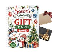 Christmas Gift Card Book Spiral - Bound Cash Notes Holder Booklet DIY Giftx | DIY Christmas Gift Book for Dad Mom Coworker Teen Adult | Youth Student Family Christmas Gift Card Book Spiral Bound Cash